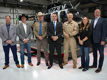 Bell and Texas DPS leadership gathered in Austin to celebrate this milestone