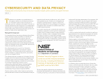 Cybersecurity and Data Privacy