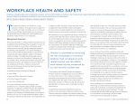 Workplace Health and Safety