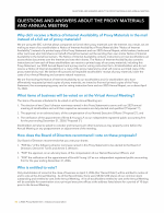 Questions and Answers About the Proxy Materials and Annual Meeting