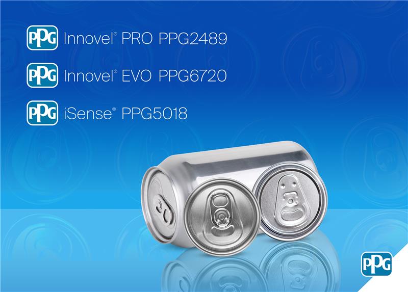 PPG expands its aluminum beverage can easy-open end coatings with three BPA-NI solutions: PPG INNOVEL® PRO 2489, PPG INNOVEL® EVO 6720 and PPG iSENSE® 5018 coatings. They maintain performance across a diverse range of beverage products and manufacturing processes, making them a standout choice for global canmakers and brands.