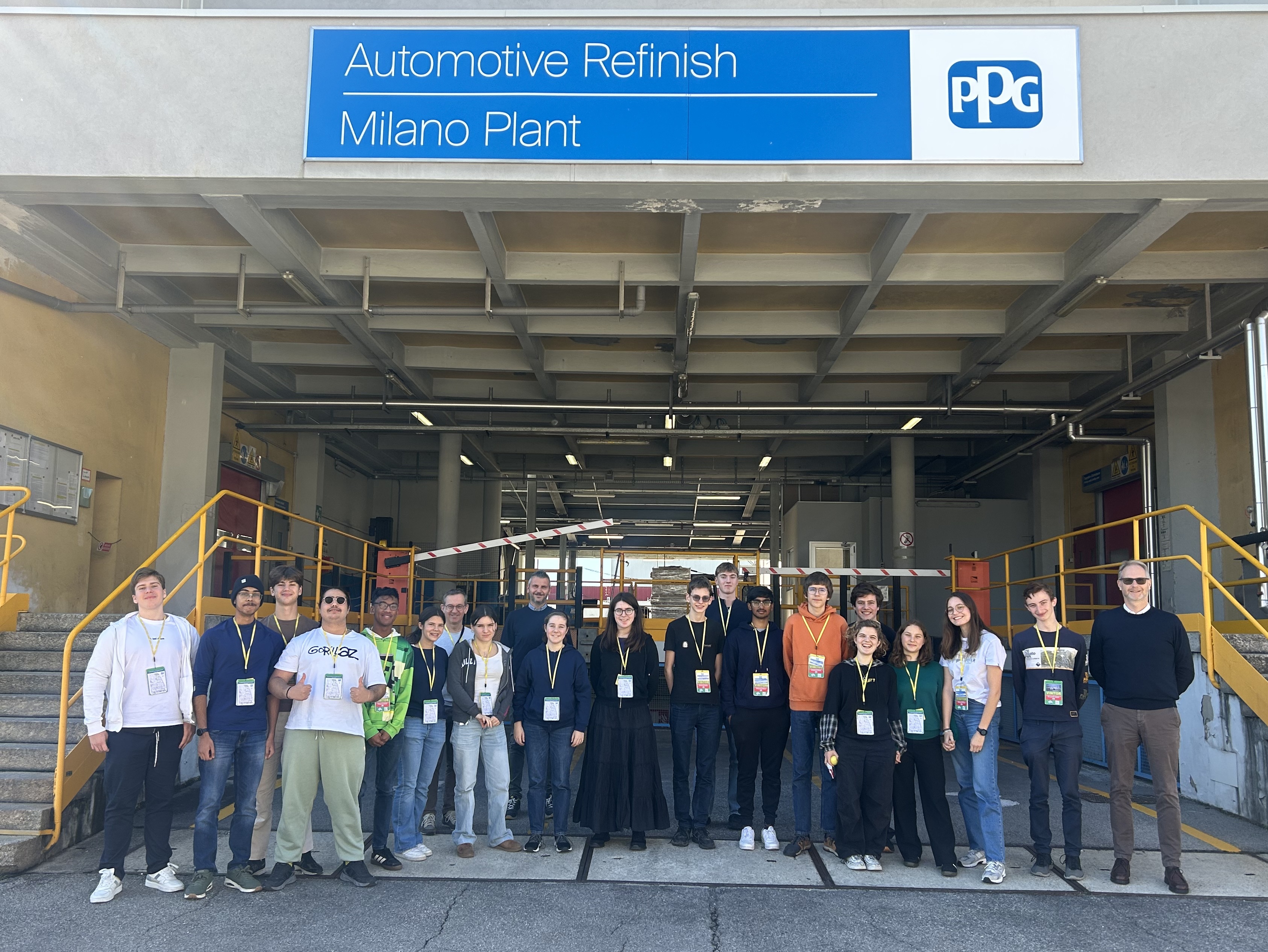 A group of students from EPFL’s Euler Course visited PPG’s Automotive Refinish site in Milan, part of the activities celebrating the 10-year partnership between PPG and EPFL supporting STEM education.