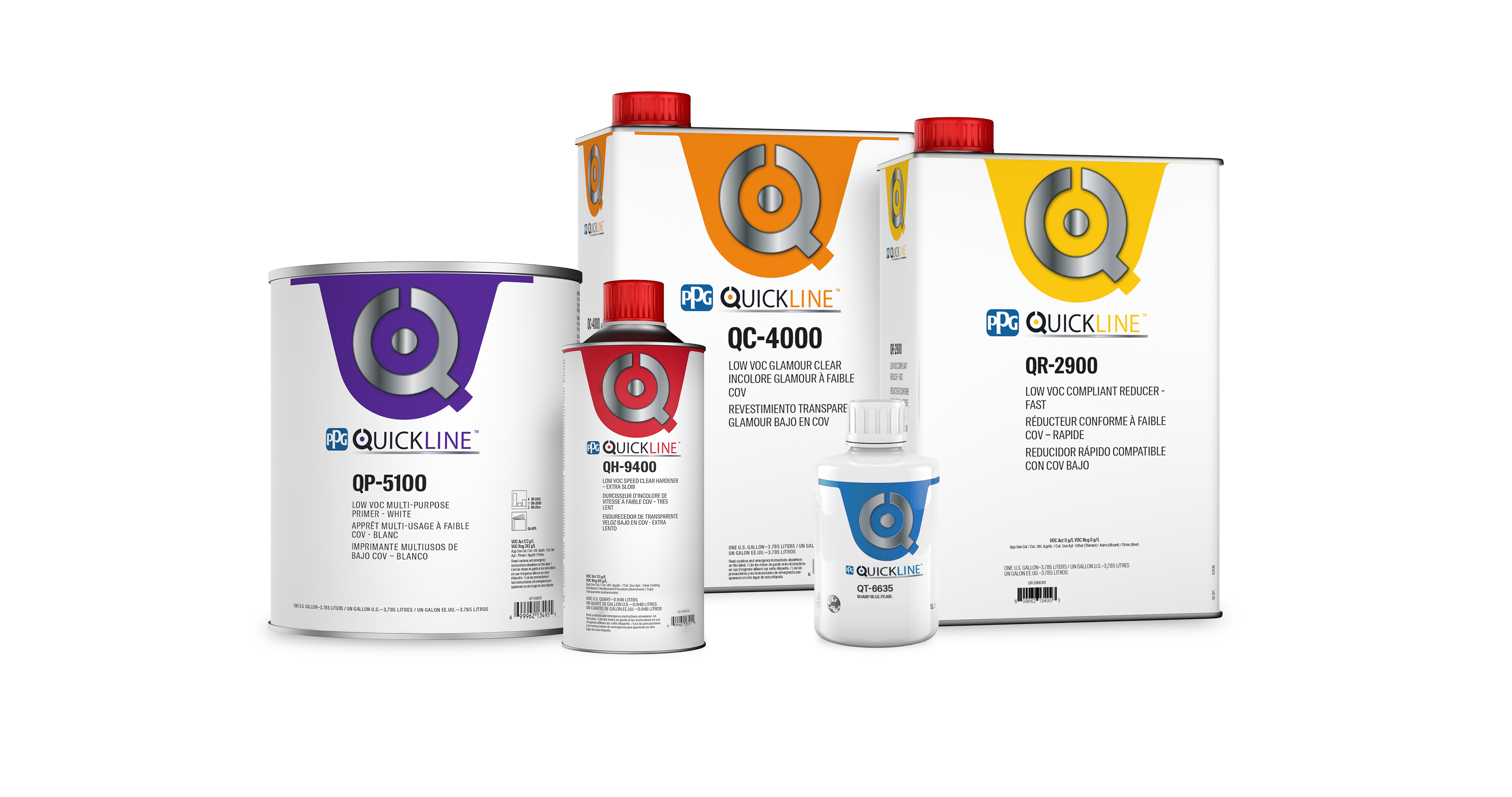 The PPG QUICKLINE™ refinish system offers a complete line of advanced toners, undercoats and clearcoats designed to meet the needs of today’s body shops.