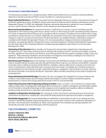 Governance Committee Report