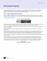 Item 5 - Adopt an Independent Chair Policy