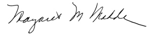 Margaret M. Madden signature