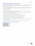 Regulatory and Compliance Committee Report