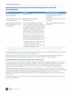 Submitting Proxy Proposals and Director Nominations for the 2025 Annual Meeting
