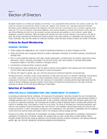 Criteria for Board Membership