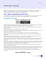 Item 5 - Adopt an Independent Board Chair Policy