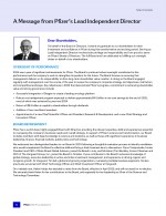 A Message from Pfizer's Lead Independent Director