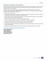 Regulatory and Compliance Committee Report