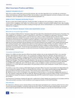 Other Governance Practices and Policies