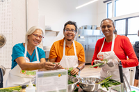 In 2024, the Foundation awarded grants to 580 grassroots organizations and elementary schools in neighborhoods where Sprouts operates–including Vetri Community Partnership, whose grant helped fund hands-on cooking classes. Photo credit: Vetri Community Partnership